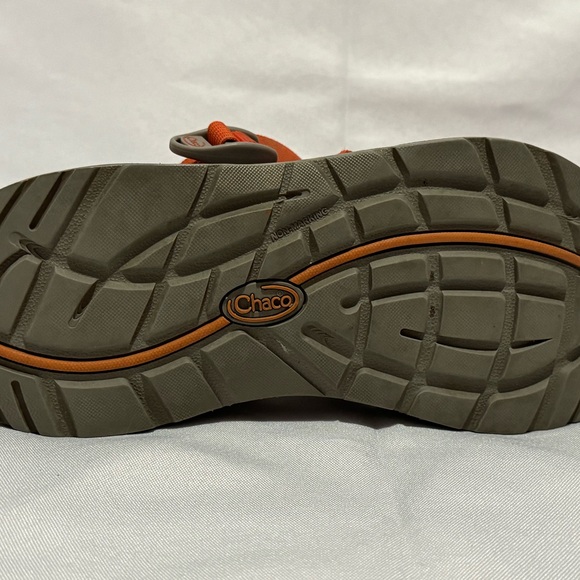 Chaco Tegu Size 9 Women's Sport Sandals Orange Grey Strappy - Picture 7 of 8